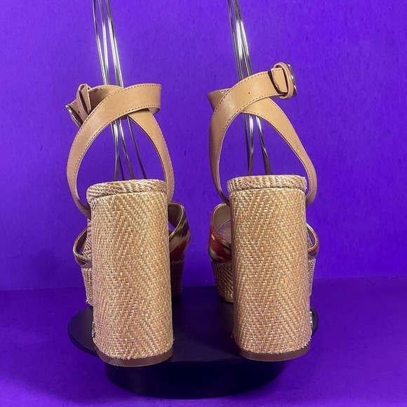 Sam Edelman Women's Sunset Orange Multi-Color Nolita Platform Sandal Shoe Sz 9.5 - Picture 4 of 8